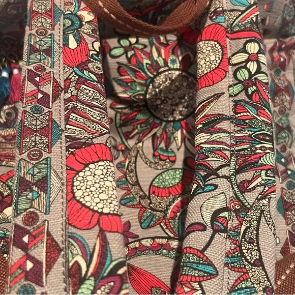 Sakroots Owl print Artists Circle Women's Backpack - Picture 16 of 16